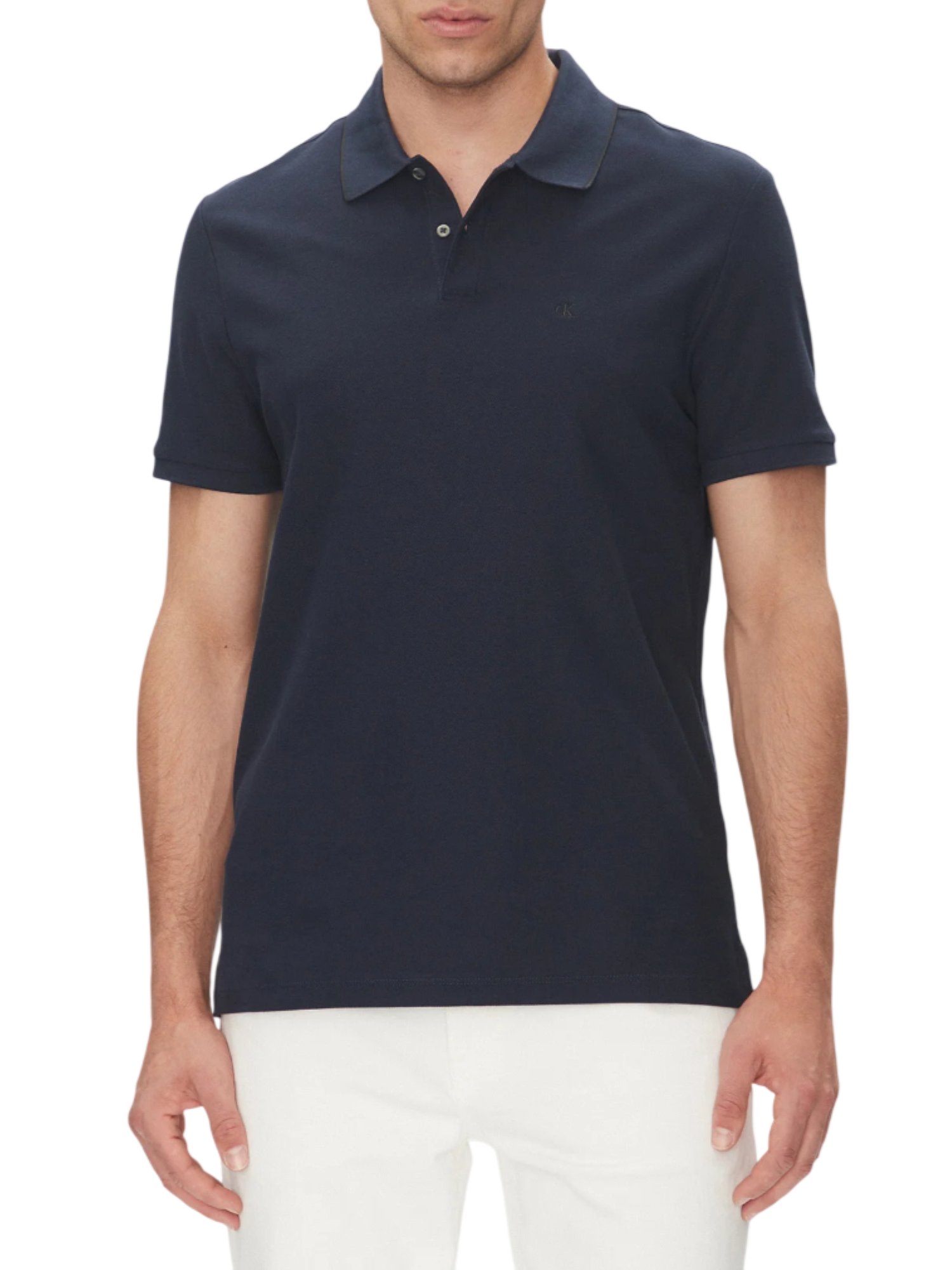 Calvin Klein polo in piquè uomo manica corta blu LV04LC239G CEF Calvin Klein