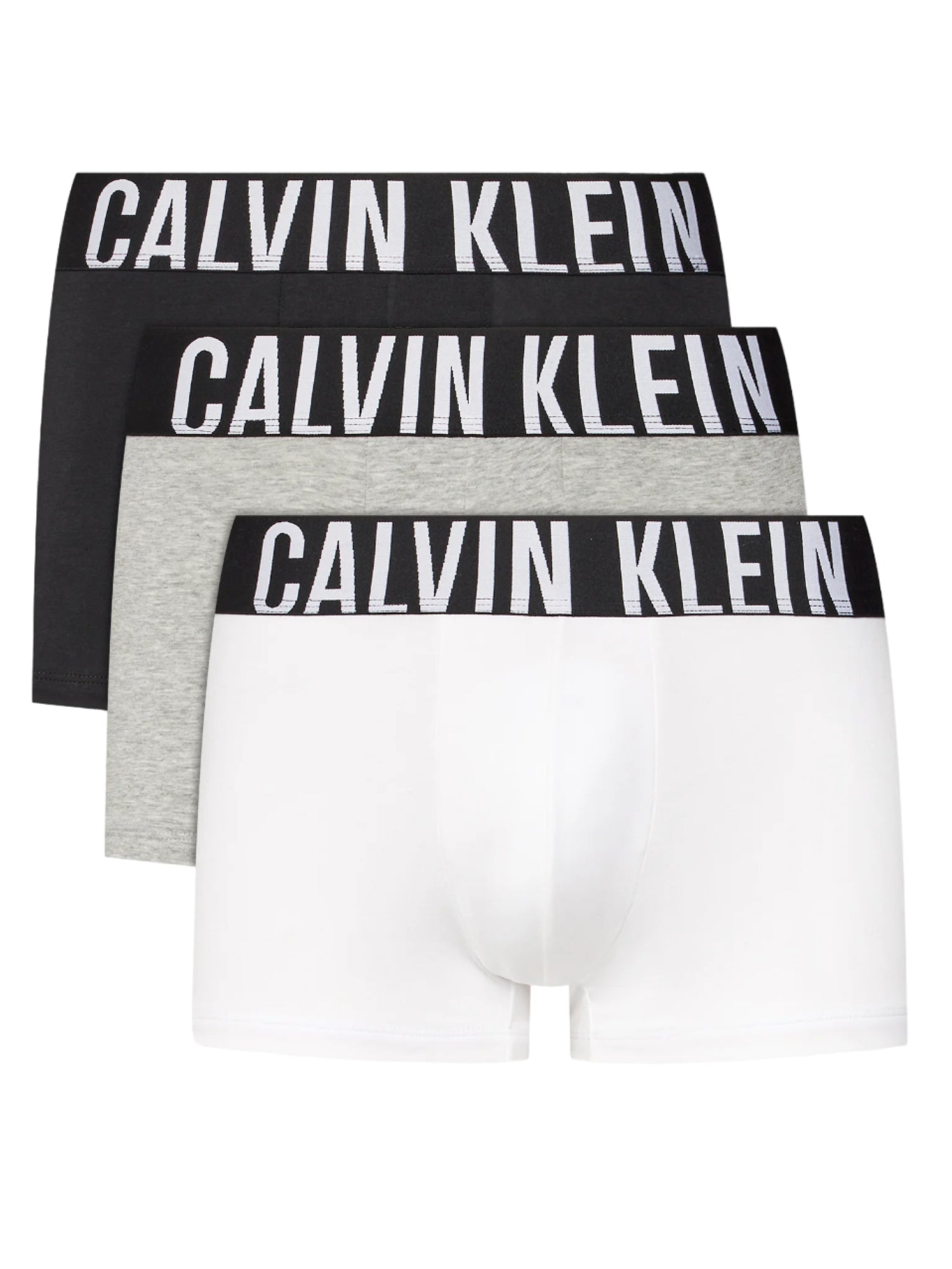Calvin Klein Underwear set 3 boxer in cotone nero bianco grigio 000NB3608A MP1 Calvin Klein Underwear 