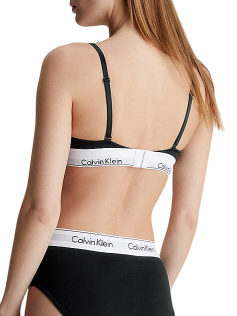 Calvin Klein reggiseno a triangolo con fascia logata nero 000QF5650E UB1 Calvin Klein Underwear 