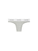 Calvin Klein slip brasiliana donna con fascia logata grigio