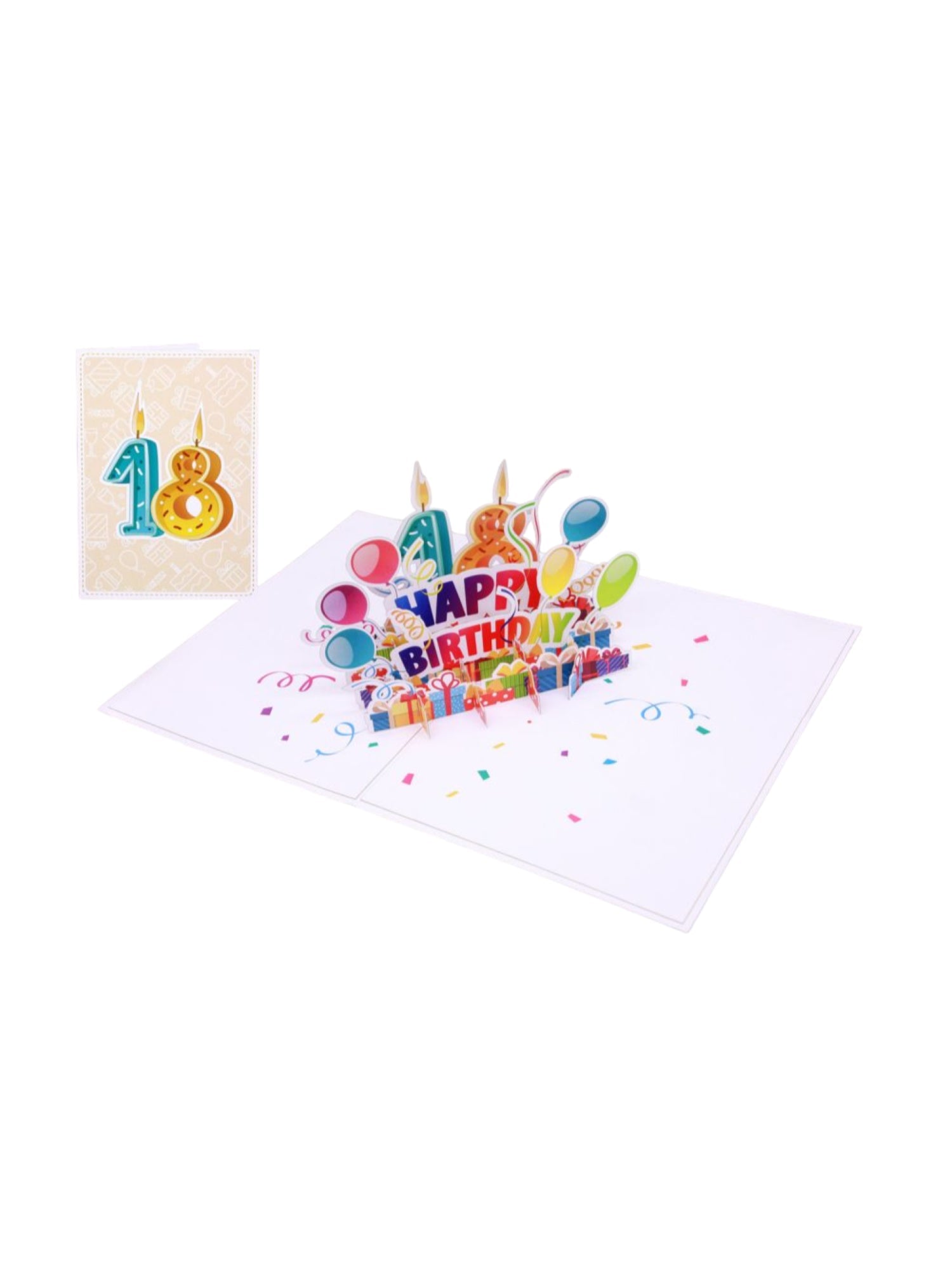 Origamo biglietto di auguri per 18 anni KP018 HAPPY 18 ORIGAMO 