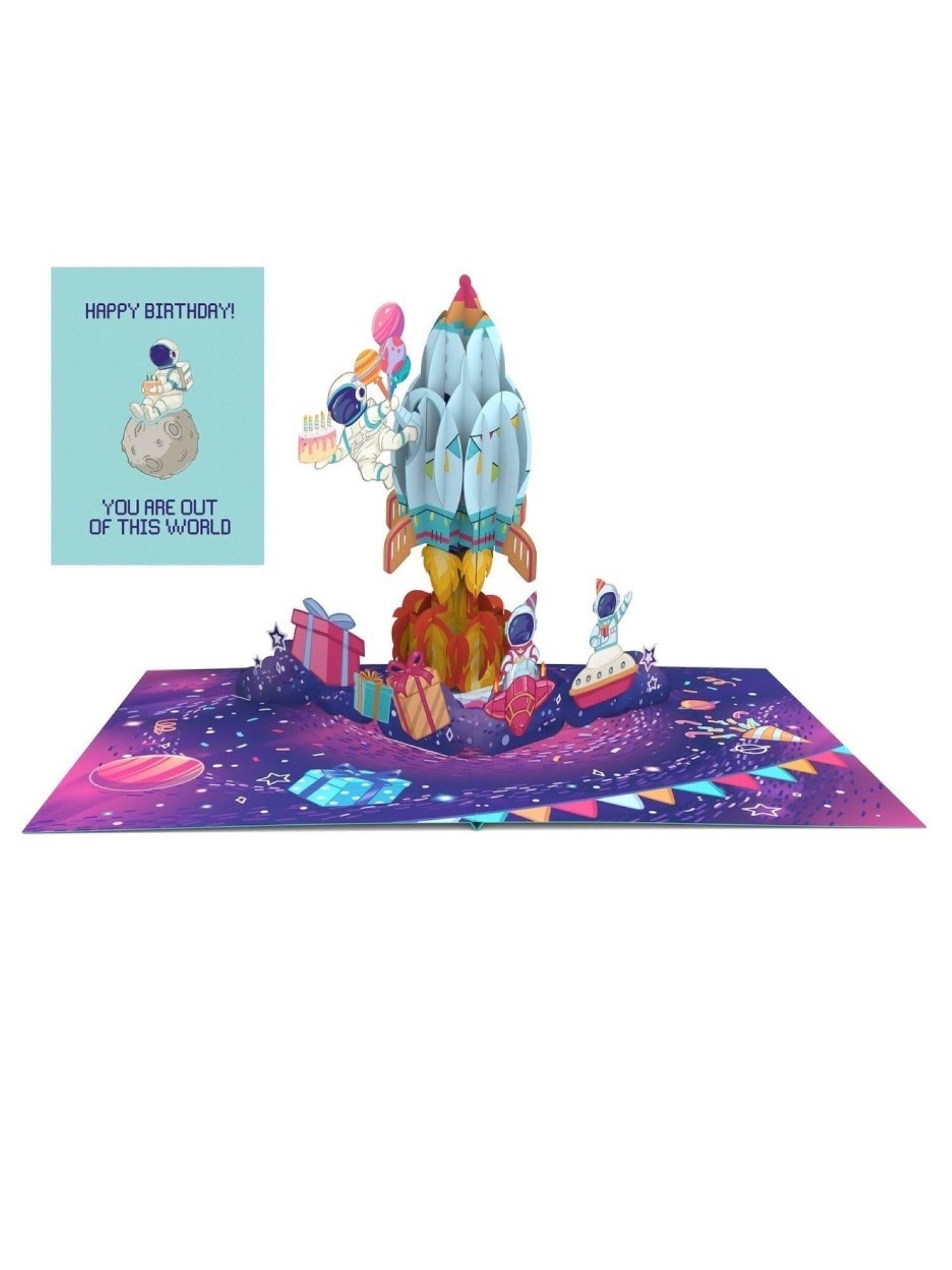 Origamo biglietto di auguri Space birthday KP058 SPACE BIRTHDAY ORIGAMO 