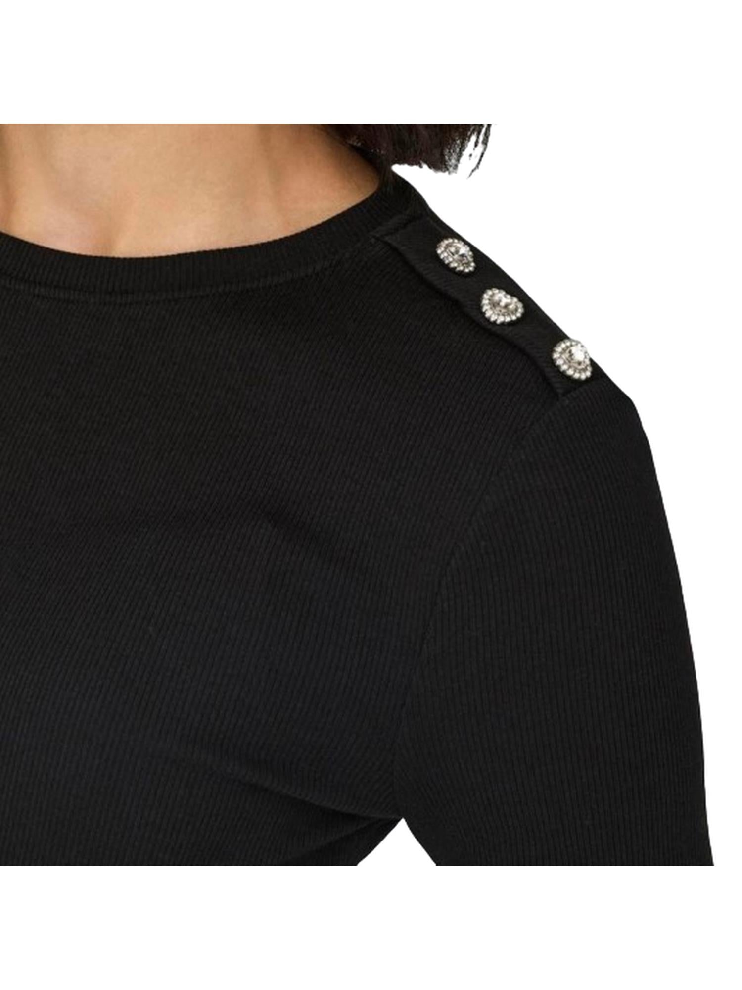 Only T-shirt a costine checkie nera 15330371 BLACK-RHINESTONES ONLY 