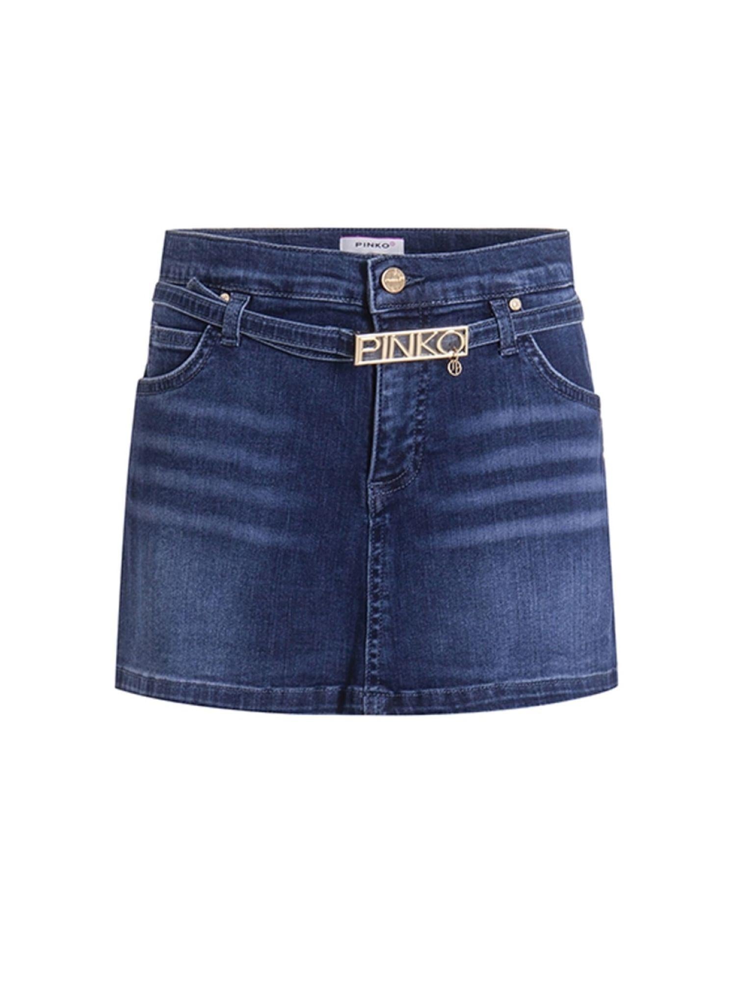 Pinko Kids gonna in denim con cinta lavaggio blu F4PIJGST112 126 PINKO KIDS 