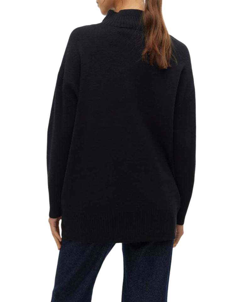 Vero Moda maglia dolcevita Gold in misto viscosa nero 10311395 BLACK VERO MODA 
