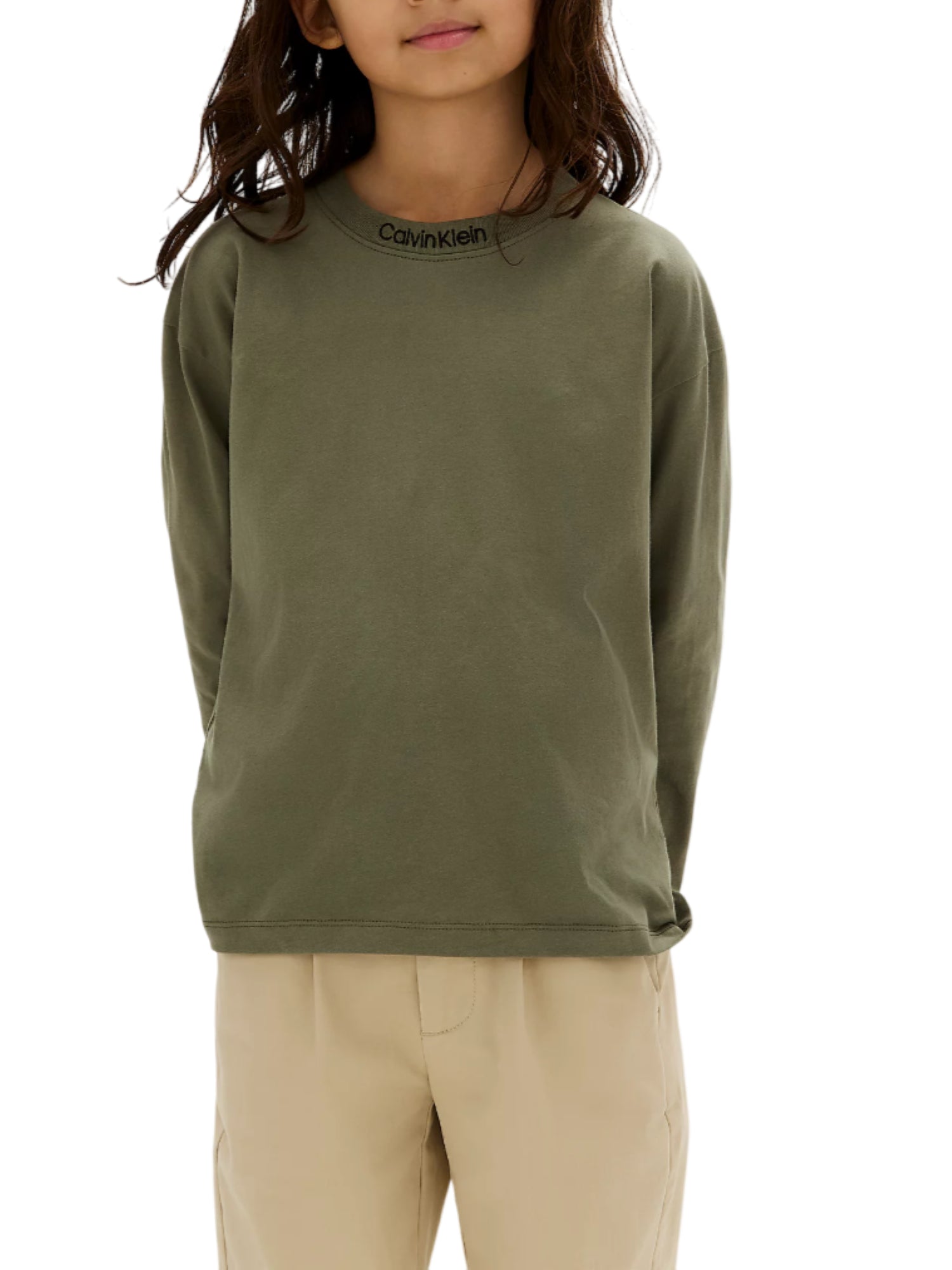 Calvin Klein Jeans T-shirt manica lunga taglio relaxed verde IB0IB02354 LDY Calvin Klein Jeans 