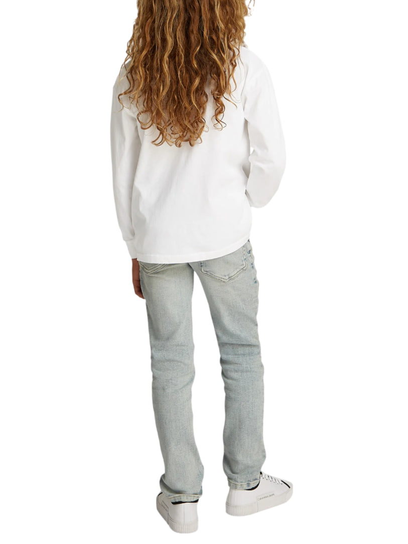 Calvin Klein Jeans T-shirt manica lunga taglio relaxed bianco IB0IB02354 YAF Calvin Klein Jeans 