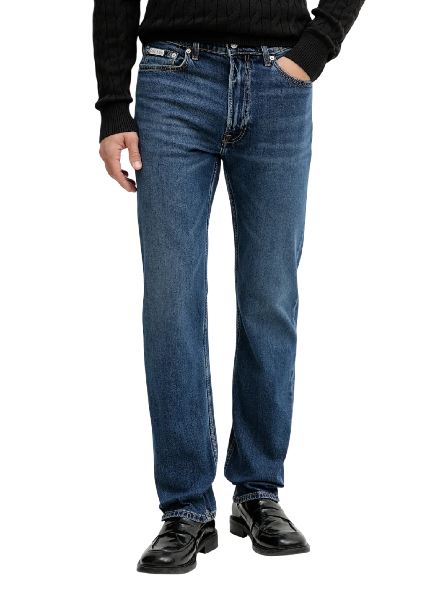 Calvin Klein Jeans jeans gamba dritta uomo lavaggio blu LV04LB782G PTR Calvin Klein Jeans 