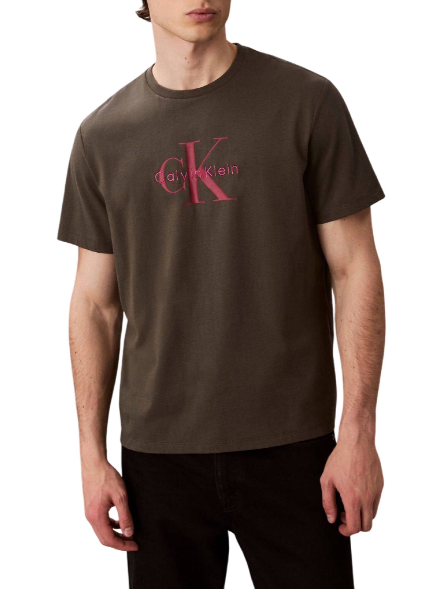 Calvin Klein Jeans T-shirt manica corta tortora LV04RB862G PAR Calvin Klein Jeans 