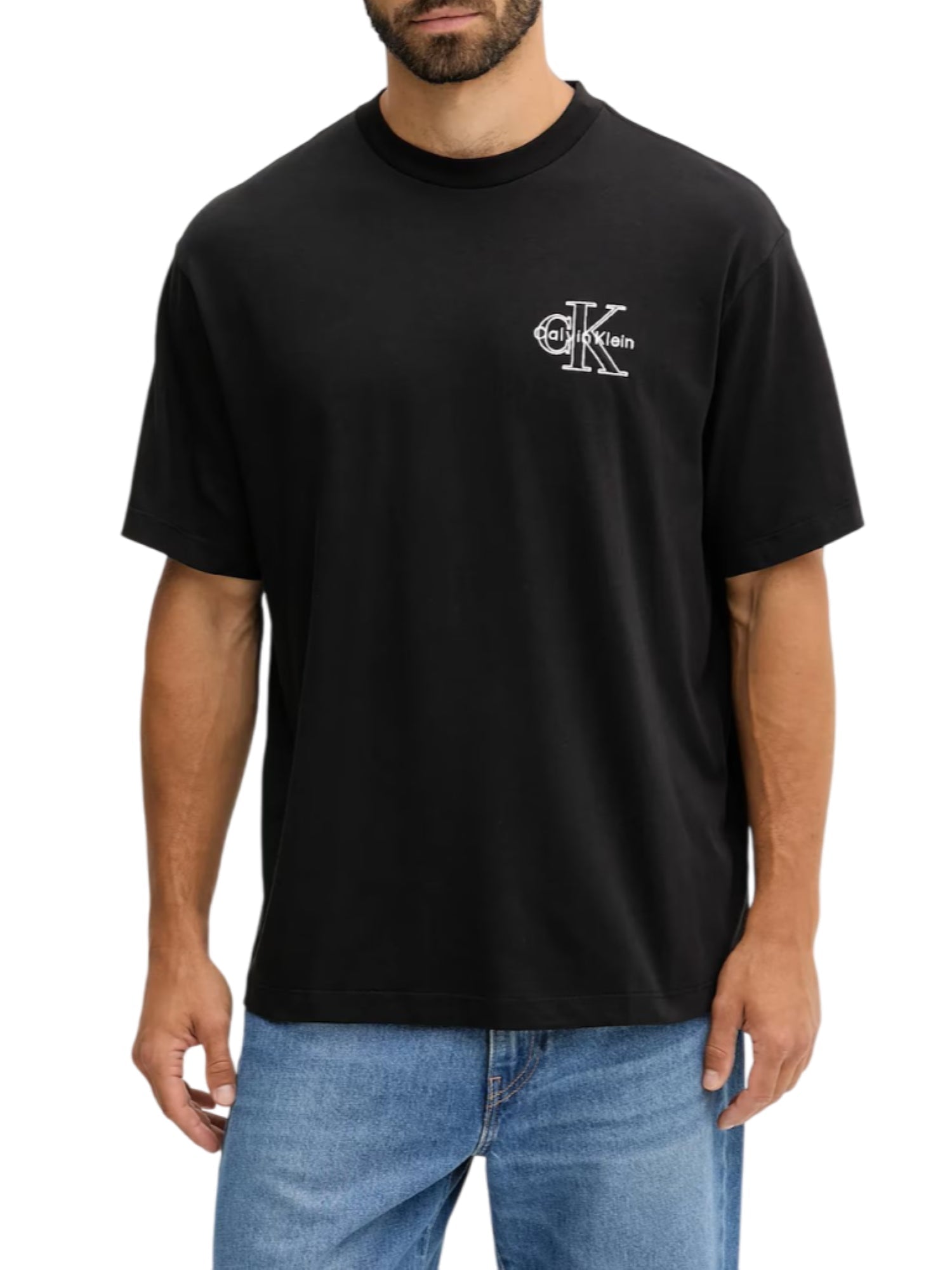 Calvin Klein Jeans T-shirt manica corta uomo nero LV04RC856G UB1 Calvin Klein Jeans 