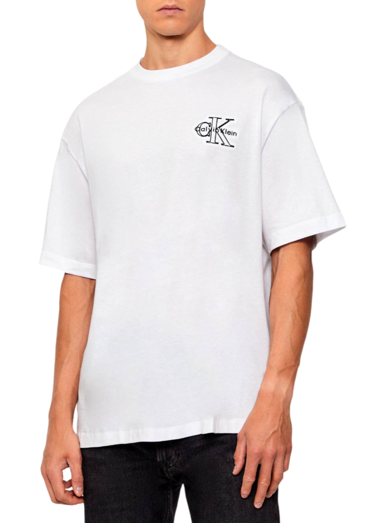 Calvin Klein Jeans T-shirt manica corta uomo bianco LV04RC856G YAA Calvin Klein Jeans 