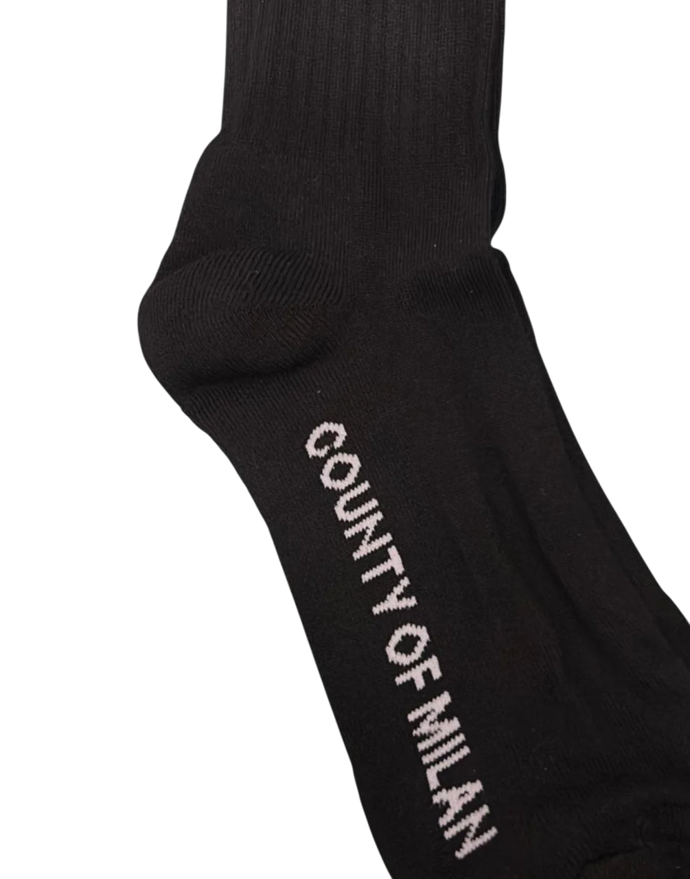 County of Milan calzini uomo con logo nero COMAF250210 NERO-BIANCO COUNTY OF MILAN 