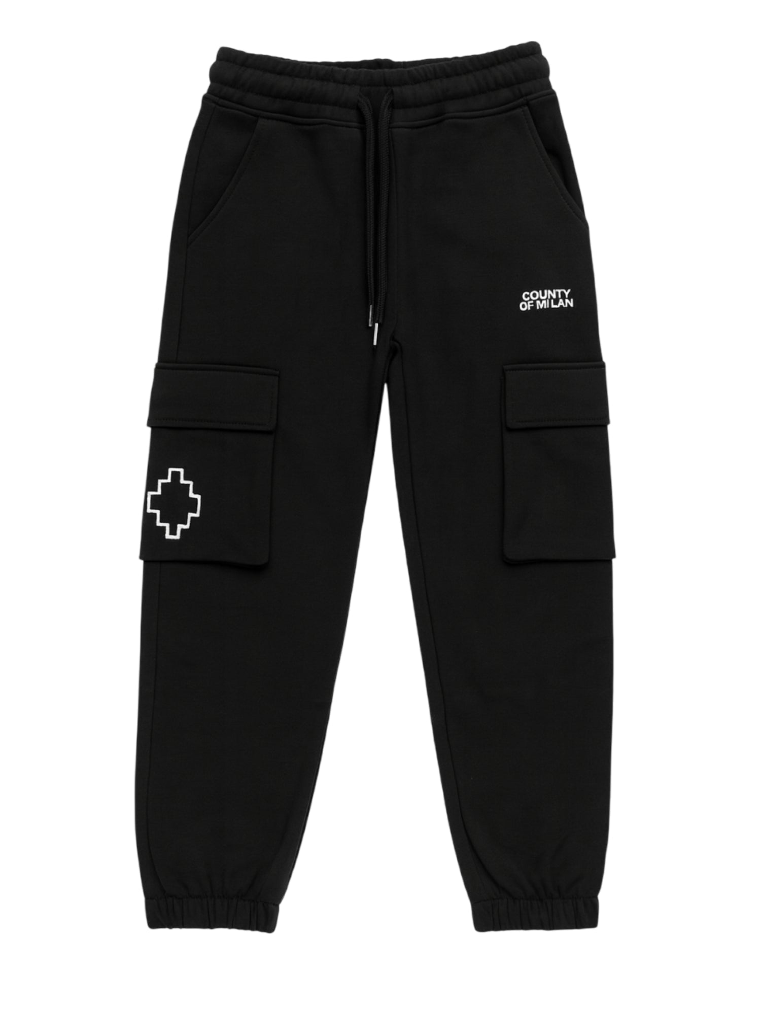 County of Milan pantaloni cargo bambino nero F5CMJBFP008 110 COUNTY OF MILAN KIDS 