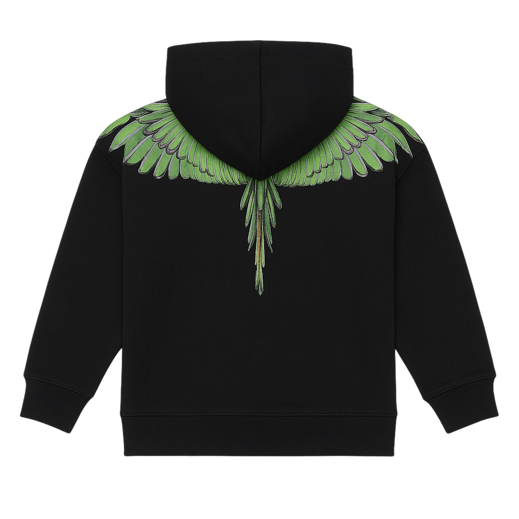 County of Milan felpa con cappuccio stampa iconica nero F5CMJBHS060 110 COUNTY OF MILAN KIDS 