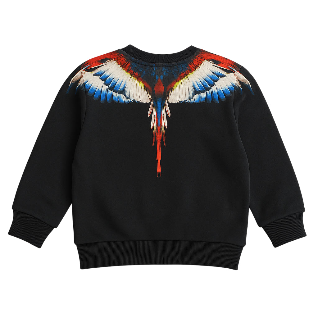 County of Milan felpa bambino con stampa iconica nero F5CMJBSW059 110 COUNTY OF MILAN KIDS 