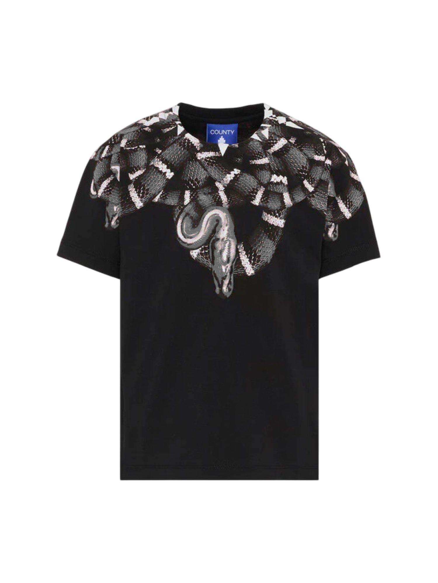 County of Milan T-shirt bambino con stampa snake nero F5CMJBTH042 110 COUNTY OF MILAN KIDS 