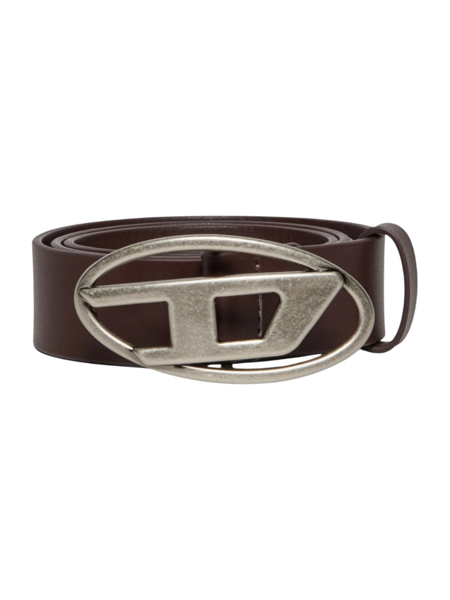 Diesel cintura in pelle h3 con placca logo marrone J01226-KXBLR KP48 DIESEL 