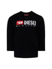 Diesel T-shirt manica lunga Tdrops nero