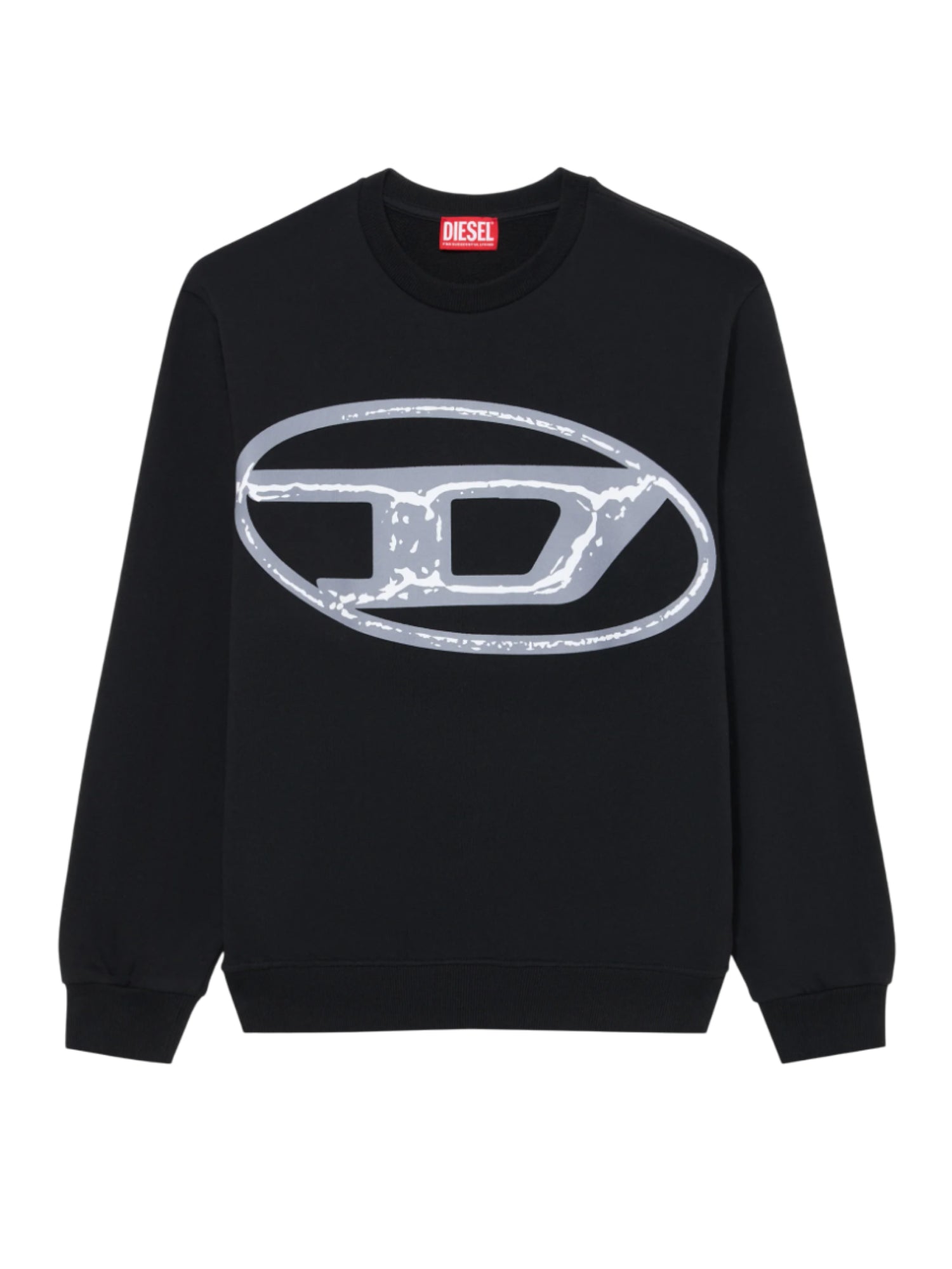 Diesel felpa Sbonnie con maxi logo nero J02488-KYAQK K900 DIESEL 