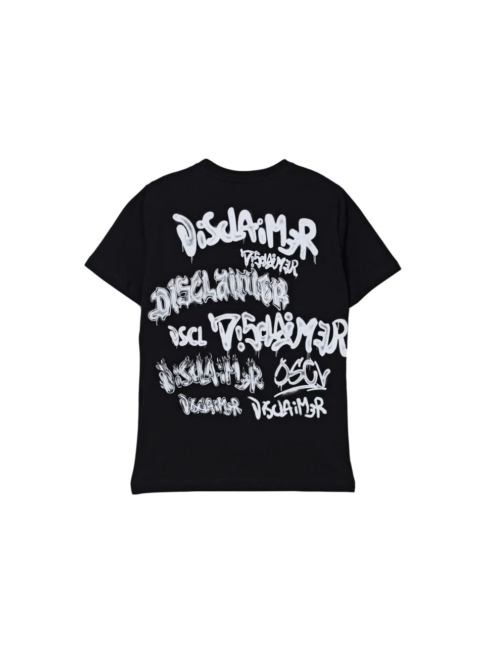 Disclaimer T-shirt bambino con stampe logo nero 58644 NERO DISCLAIMER 