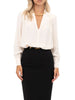 Elisabetta Franchi camicia in georgette con collana avorio
