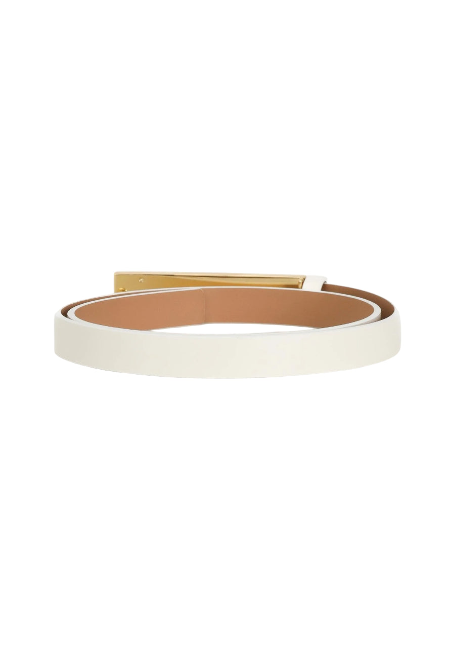Elisabetta Franchi cintura in ecopelle con logo ecrù CT76S56E2 DZ9 ELISABETTA FRANCHI 