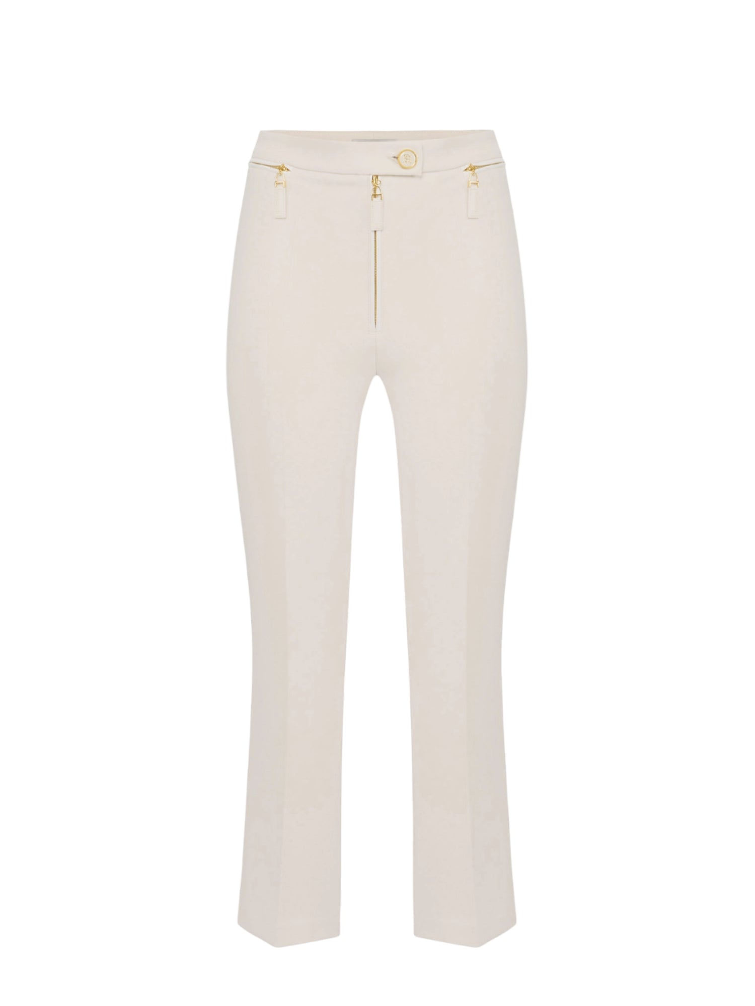 Elisabetta Franchi pantaloni slim in crepe panna PA10856E2 DZ9 ELISABETTA FRANCHI 