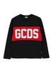 Gcds T-shirt manica lunga bambino nero
