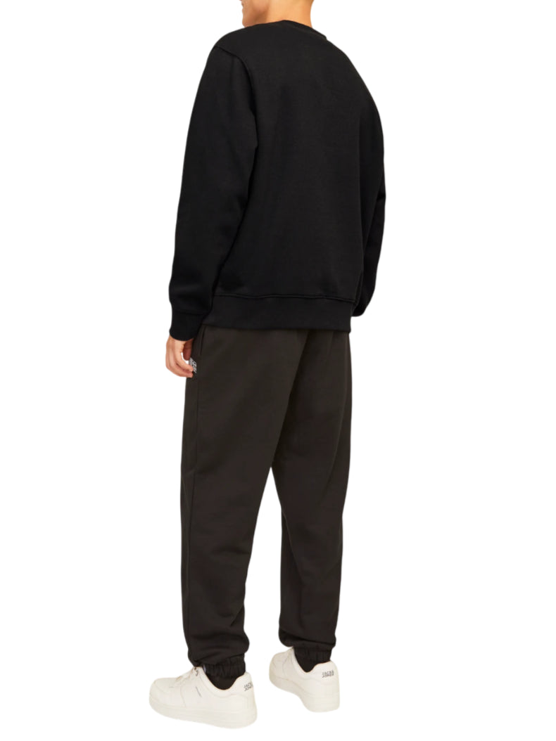 Jack&Jones felpa uomo Jjeurban nero 12259945 BLACK JACK&JONES 