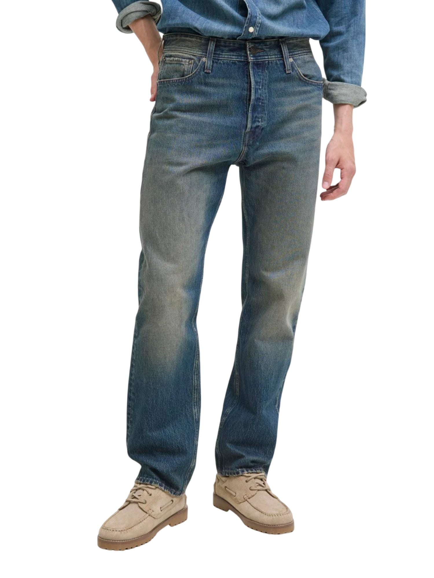 Jack&Jones jeans uomo gamba dritta lavaggio blu 12278258 CB287 JACK&JONES 