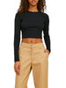 Jjxx T-shirt manica lunga a costine nero