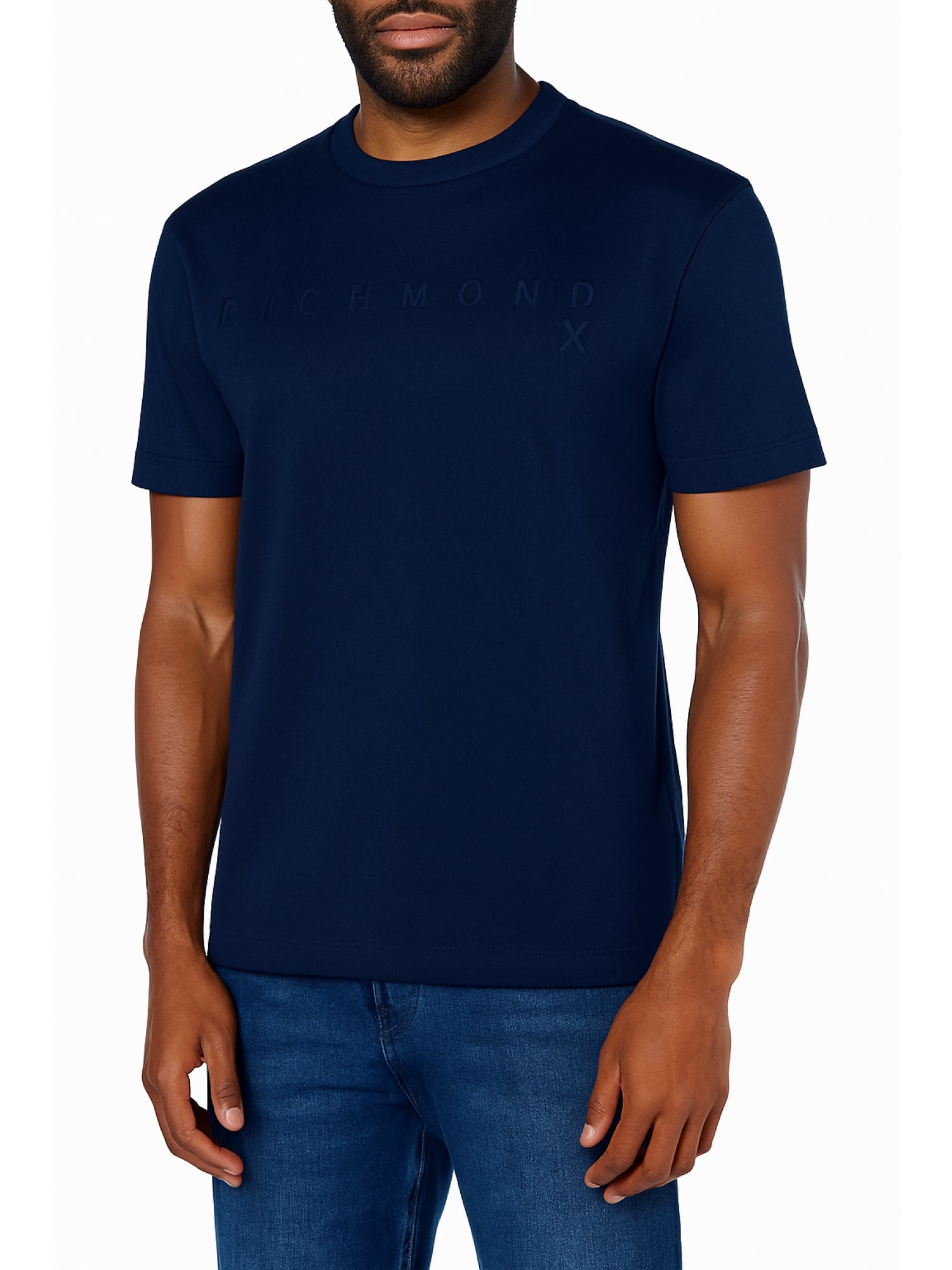 John Richmond T-shirt Patum manica corta blu UMA25046TS BLUE MEDVL John RICHMOND 