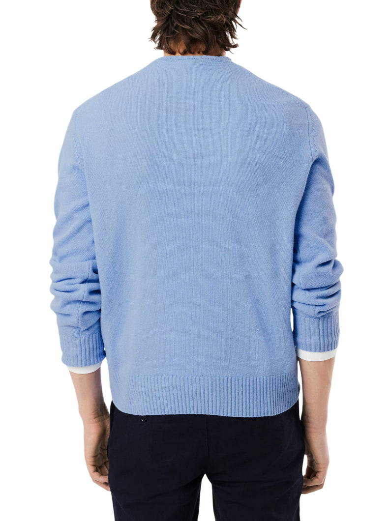 Lacoste maglia uomo in lana celeste AH2916 HBP LACOSTE 