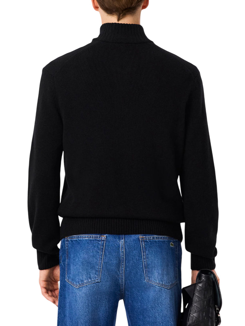 Lacoste maglia uomo in lana con zip nero AH3052 031 LACOSTE 