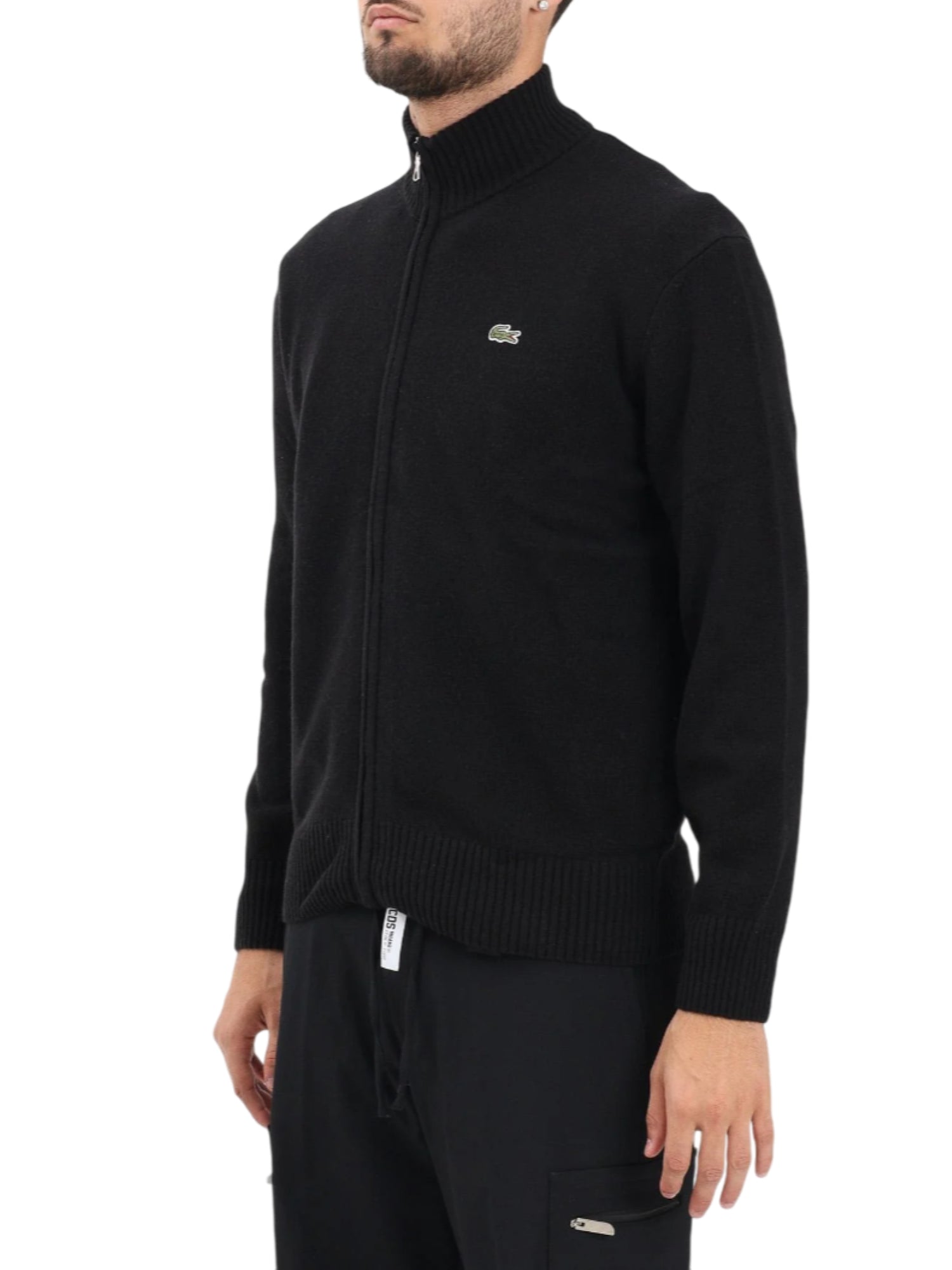 Lacoste maglia uomo con zip in lana nero AH5181 031 LACOSTE 