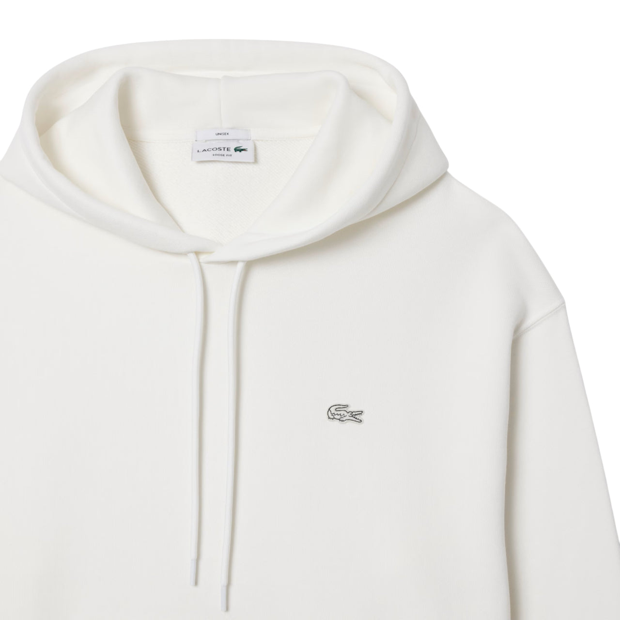 Lacoste felpa con cappuccio in cotone bianco SH7741 70V LACOSTE 