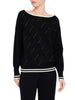 Liu Jo maglia donna con strass e logo nero