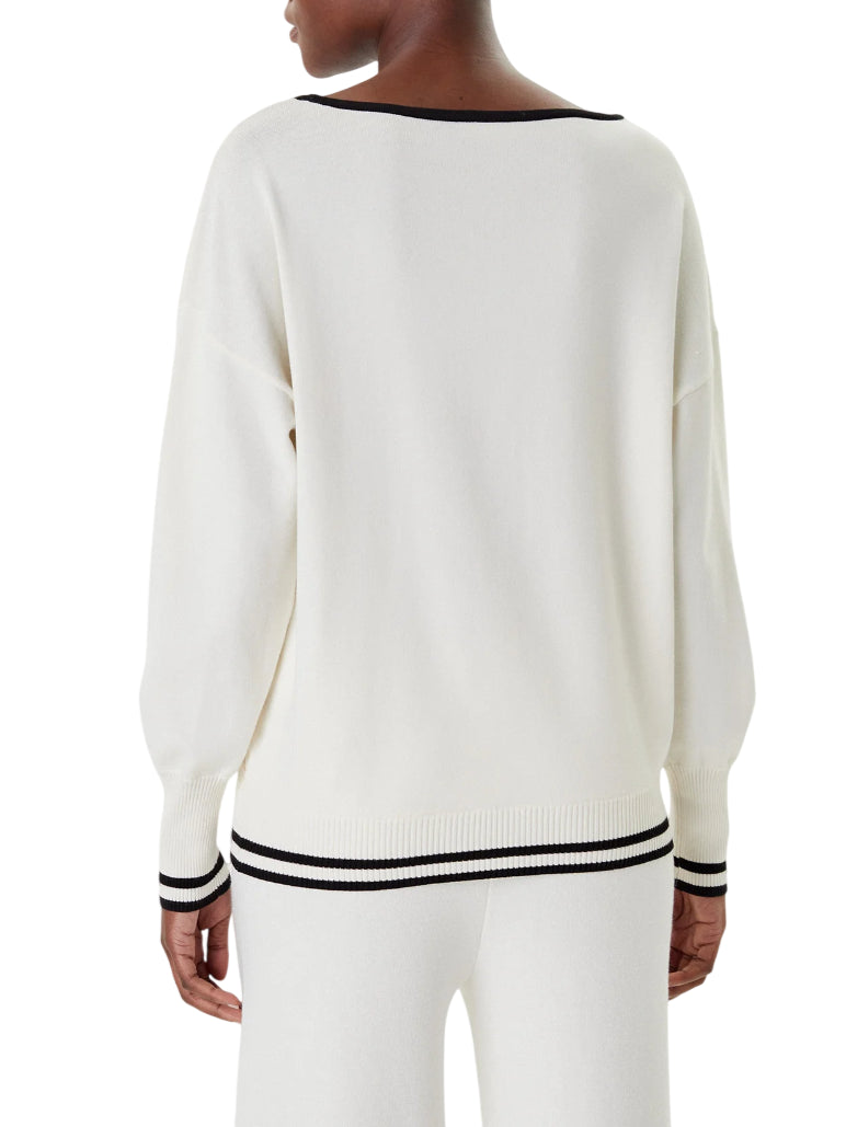 Liu Jo maglia donna con strass e logo panna TF5206MS63L 03N76 LIU JO 