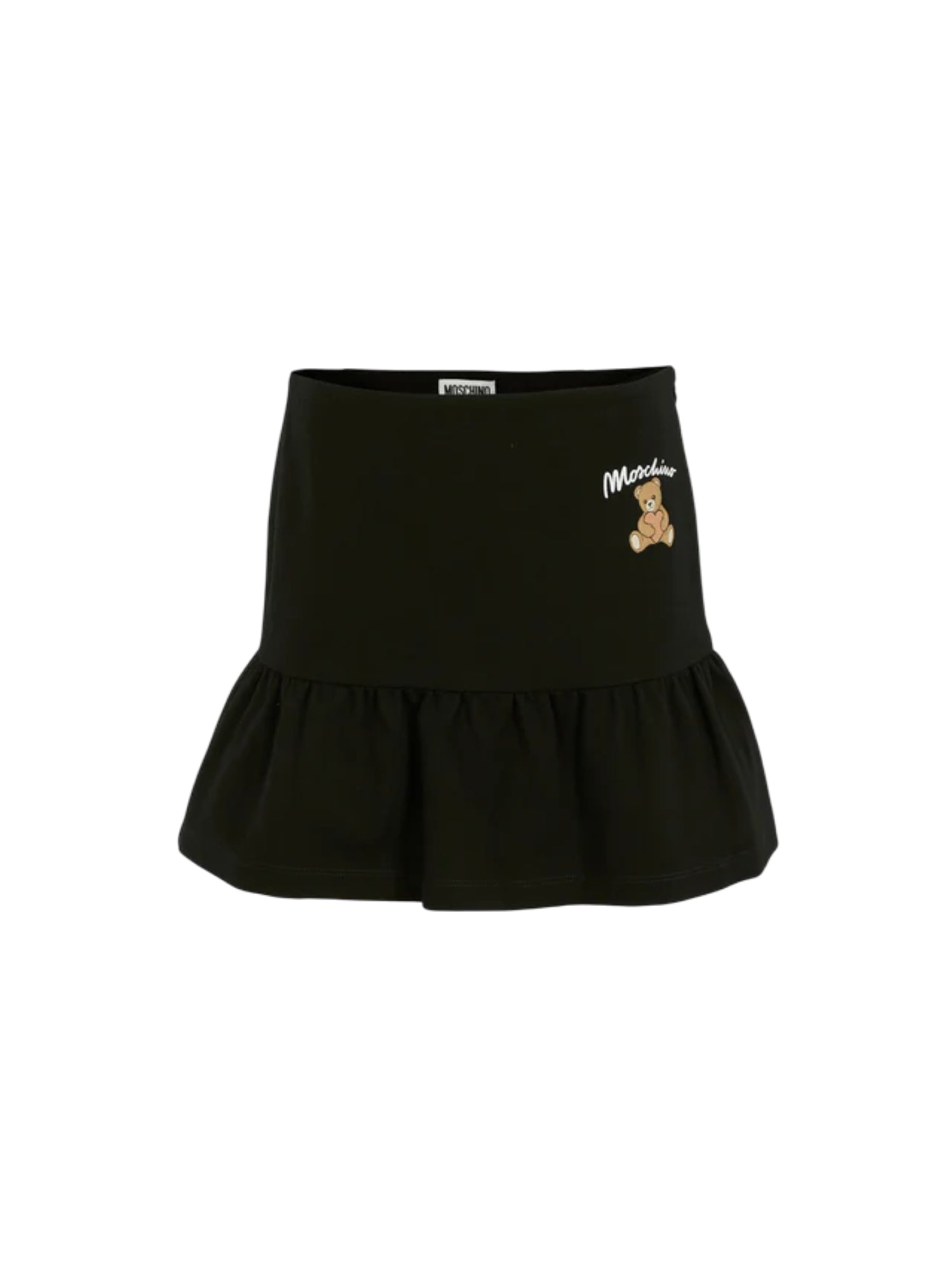 Moschino gonna corta bambina con balza nero HDJ03W-LJA00 60100 MOSCHINO 