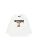 Moschino T-shirt neonato manica lunga panna