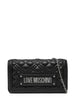 Love Moschino borsa in ecopelle trapuntata nero argento