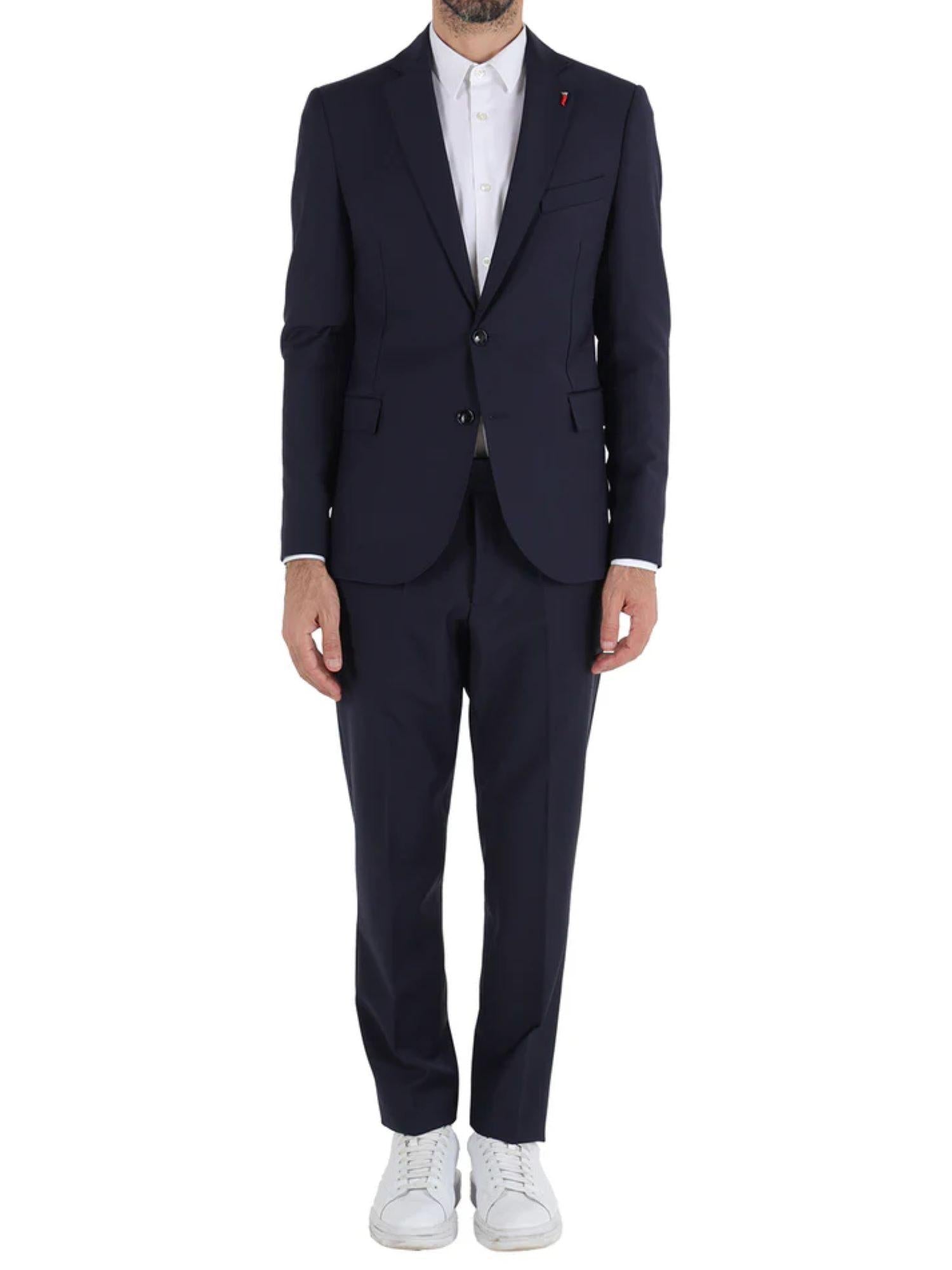 Mulish abito uomo monopetto in fresco lana blu DETROIT-AB7200 BLU MULISH 