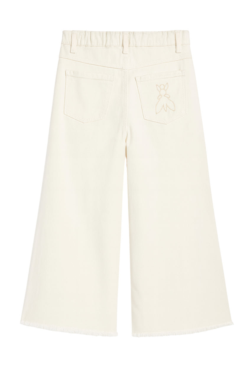 Patrizia Pepe jeans bambina gamba larga panna 7P0409-D103 W146 PATRIZIA PEPE 