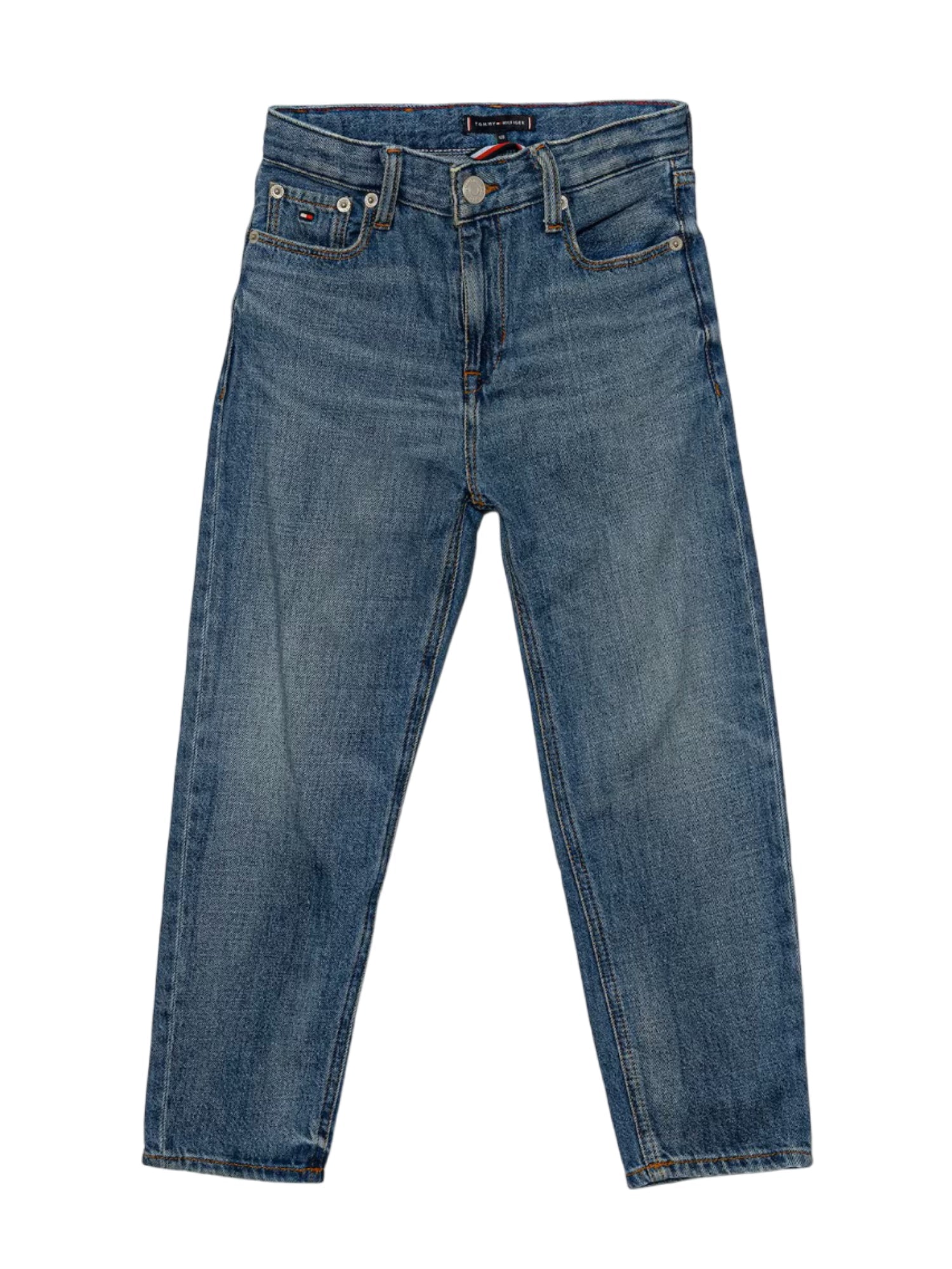 Tommy Hilfiger jeans bambino con logo ricamato lavaggio blu KB0KB09710 1BZ Tommy Hilfiger 