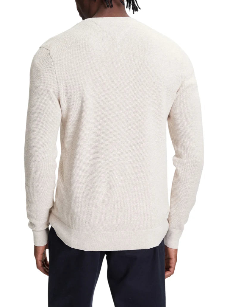Tommy Hilfiger maglia tramata uomo in cotone avorio MW0MW36347 Z00 Tommy Hilfiger 