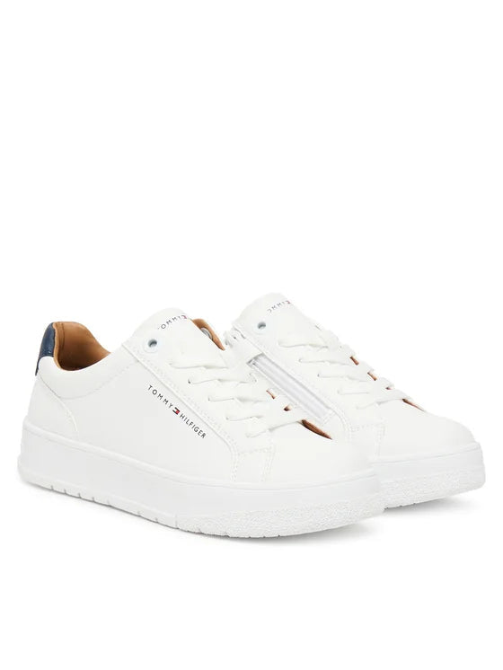 Tommy Hilfiger sneakers bambino in ecopelle bianco T3X9-34091-1355 X336 Tommy Hilfiger 