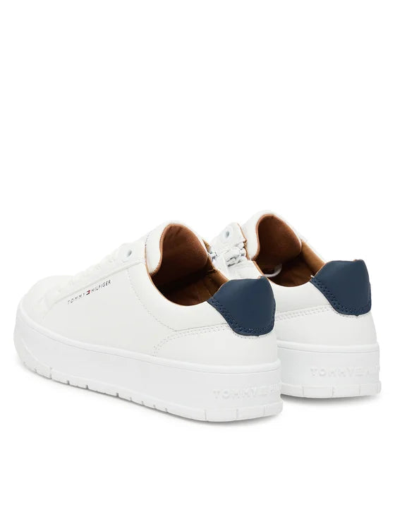 Tommy Hilfiger sneakers bambino in ecopelle bianco T3X9-34091-1355 X336 Tommy Hilfiger 