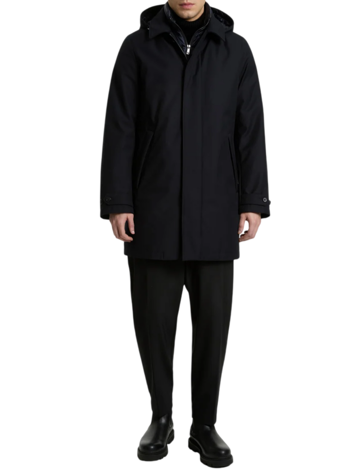 impermeabile imb.+ pettorina<BR/>interna staccabile CMA942PSH3 NAVY BLUE Add 