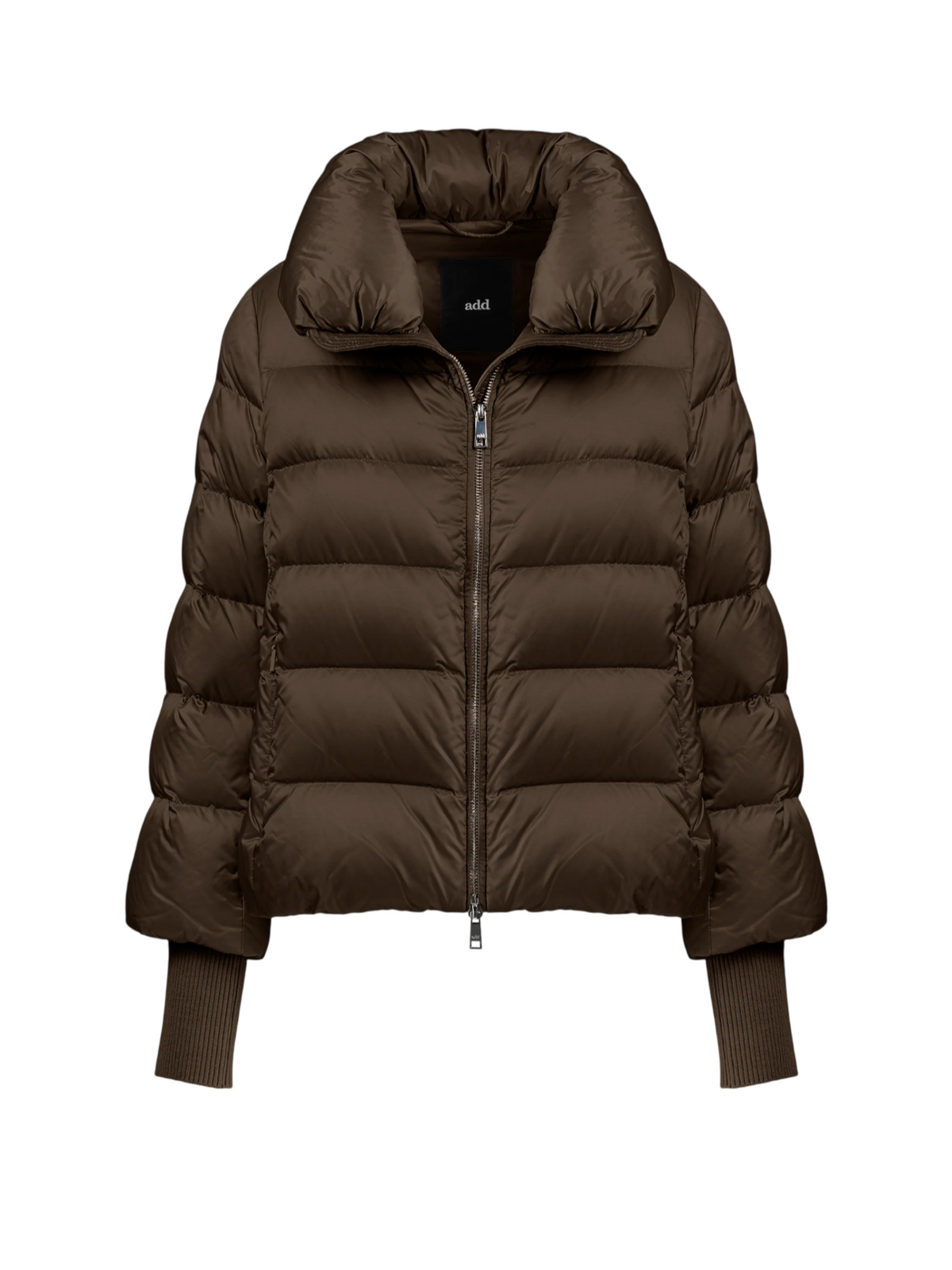 Add piumino donna in nylon satinato trapuntato marrone JWA220NRAS BROWN Add 