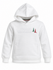 Aeronautica Militare felpa con cappuccio bambino stampa logo bianco latte